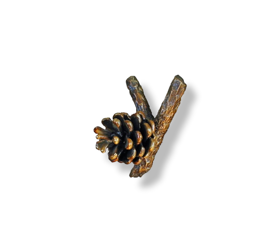 Lodgepole Pinecone Horizontal Y Branch Pull-Small