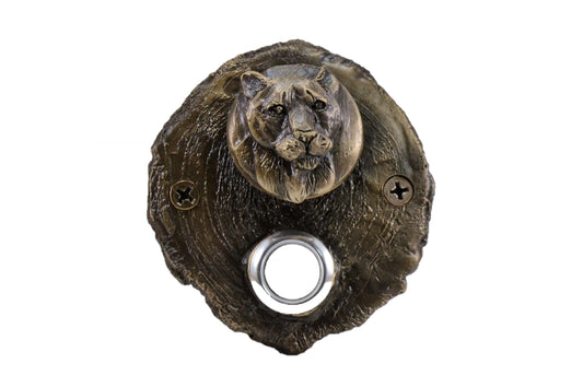 Cougar Log End Doorbell | Timber Bronze | Oregon