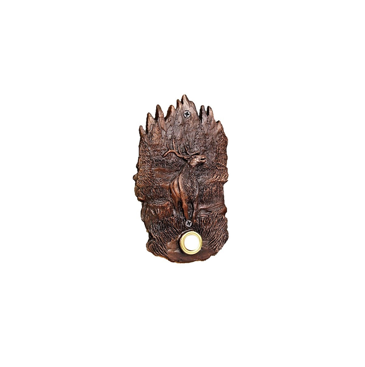 Scenic Elk Doorbell | Custom Bronze Rustic Doorbell – Timber Bronze