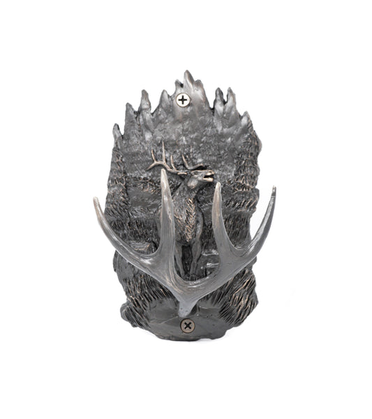 Wall hook - scenic elk with antlers